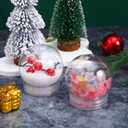 BESTOYARD Pack of 20 3-Inch DIY Snow Globe Water Globes, Clear Plastic with 55mm Screw Off Cap Reusable Kit for Bulk DIY Crafts, Valentines, Xmas, Fillable Commerial Holiday Projects