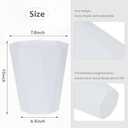 4 x ZXJ Small Trash Can - 1.8 Gallon - White - Waste Basket - Garbage Bin Bathroom,Kitchen,Office,Dormitory,Camping,Kids Room