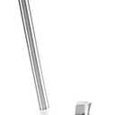 simplehuman Toilet Plunger and Caddy, Stainless Steel, White