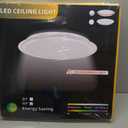 Led Flush Mount Ceiling Light with Bluetooth Speaker 21 Inch