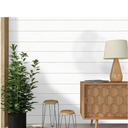 Luxdecor Real Wood Planks for Wall- White Shiplap Boards 5" Peel and Stick Shiplap Boards 10 Pieces Wall Shiplap Planks Board 12.5 Sq Ft