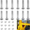 12 Pack 710-0890 Shear Pins With Nuts Compatible with MTD Craftsman Cub Cadet Troy Bilt Snowblower 910-0890A 7100890 9100890 - 710-0890A Shear Bolt 5/16-18 x 1.5, Fits Two-Stage Snow(2004 & Prior)
