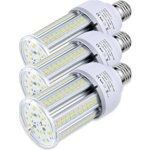 3-Pack is More economical, LED Corn Light Bulb 5000 Lumen 5000K 30W Large Area Cool Daylight White E26 Medium Base for Outdoor Indoor Garage Warehouse Factory Workshop Street Backyard
