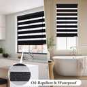 GHV Zebra Blinds for Windows Corded, Gray, 30 in(W) x 64 in(H)