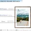 Wood 20x28 Picture Frame with 16x24 Mat, Display 16x24 with Mat or 20x28 Without Mat, Wood 20 by 28 Photo Frame, 20 x 28 Frame for Wall Hanging Display, Deep Brown