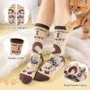 2 x 5 Pairs Women's Cat Socks Fun Animals Casual Socks Novelty Cotton Cat Sock Funny Birthday Gifts for Cat Lovers
