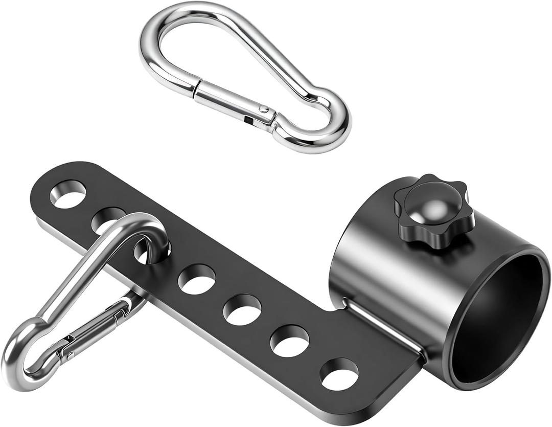 Belt Squat Bar Machine Attachment for 2 inch Olympic Barbell Bar, Black, 500 lbs Withstands, Attachments for Home Gym Workout