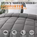 Cosybay Down Alternative Comforter (Dark Grey, Cal-King) - All Season Soft Quilted California King Size Bed Comforter - Duvet Insert with Corner Tabs -Winter Summer Warm Fluffy, 104x96 inches