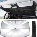 Windshield Sunshade Umbrella for Tesla Model Y 3 Extra Large Wider Coverage Foldable Heat Insulation for Tesla Model Y 3 (Juniper & Highland Included) Accessories 2026-2017