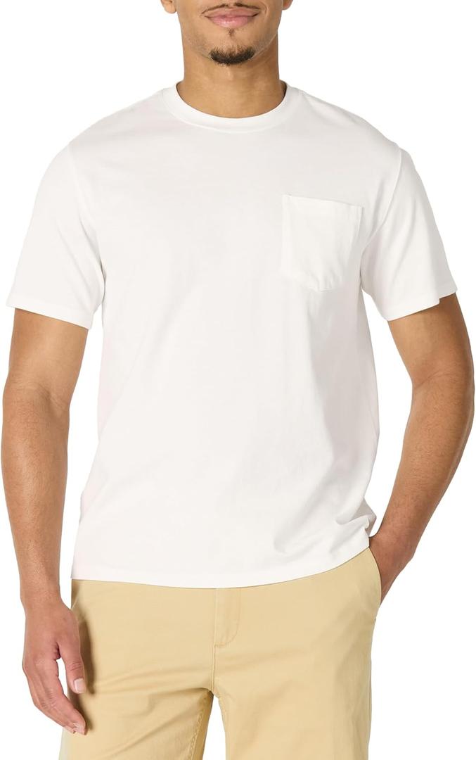 Amazon Essentials Men's Relaxed-Fit Heavyweight Cotton T-Shirt (Medium)