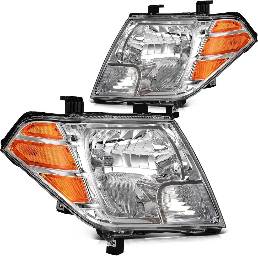 ECCPP Headlight Assembly Replacement Fit For Nissan Frontier 2009-2019 Driver and Passenger Side Headlamps
