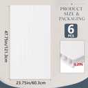 6 Pack Polycarbonate Fluorescent Light Covers, Lighting Diffuser Panel, 47.75" x 23.75" x 0.2"