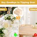 12 PCS 12 Inch Floral Hoop Centerpiece Table Decorations - Gold Wedding Party Centerpieces with Natural Wood Base, Metal Wreath Ring Stand for Balloon and Flower Decoration