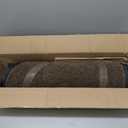 OLANLY Half Circle Door Mat Indoor Outdoor Entrance Welcome, Waterproof All-Season, All-Weather Doormat, Sturdy Natural Rubber, Low Profile, Easy Clean Patio Porch Entryway Mat, 47x23, Brown