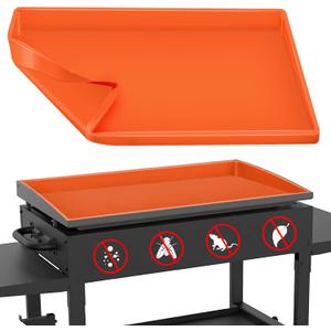 36" Griddle Silicone Mat for Blackstone, Food Grade Grill Protective Mat All Season Grill Protector Full Wrap Cover-Orange
