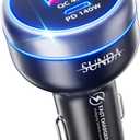 SUNDA 230W USB C Fast Car Charger, 3-Ports Mutiple Car Charger Adapter, Fast Charging PD140W/PPS63W/QC45W Compatible with iPhone16/15/14/MacBook/iPad/Laptop/SamsungS24, Cigarette Lighter USB Charger