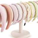 Wenqik Extra Long T Bar Headband Holder Organizer Velvet Headband Rack Storage Hairband Organizer for Hairband Earring Display Stand Women Girl