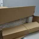 74-98" Extra Tall Cat Gate,Fits 33.85-42" Wide Opening,No Drilling Pressure Mount Design,Innovation Transparent Double Opening Pet Gate,Double Doors for Doorways/Stairs/Kitchen/Home, White