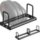 1PC Weight Plate Rack for Home Gym - Weights Rack for Plates Use Singly or Combine Multiple Units | Olympic Weight Plate Rack Up to 660 LBS - New Model Bumper Plate Rack for Easy Plate Changes