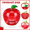 Mimorou 48 Pack Back to School Teacher Gifts Bulk Clear Red Plastic Apple Containers Apple Shaped Candy Jar Boxes Filling Container Teacher Appreciation Gifts for First Day of School Party Favor