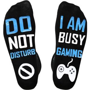 Novelty Funny Socks Do Not Disturb Socks Christmas Gift Stocking Stuffers for Teenage boys Kids Men Women, Size Medium