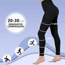 Compression Pantyhose for Women, 20-30 mmHg Footless Graduated Support Medical Compression Stockings S