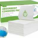 90 Pack Super Absorbent Commode Pads, Bedside Commodes Pads for Seniors, Potty Liner Pads for Portable Toilet Bags