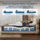 12-Inch Twin Mattress,Memory Foam and Spring Hybrid Mattress, Medium Firmness, Lumbar Support, Suitable for Home Bedrooms and Hotels, Boxed, with Pressure Relief and Sound Insulation Features
