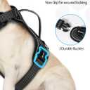 Emperor Pets Black Reflective Dog Harness for Large Dogs - No Pull Dog Harness with 2 Leash Clips, Premium Oxford Soft Padded Large Dog Harness, No Choke Design, Dog Harness for Large Dogs (L, Black)