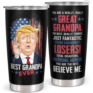 Mocosweeties Gifts for Grandpa - Fathers Day Gift for Grandpa - Birthday, Christmas Gift Ideas from Grandchildren Grandkids Grandaughter Grandson - Gift Ideas for Grandfather - 20 Oz Tumbler