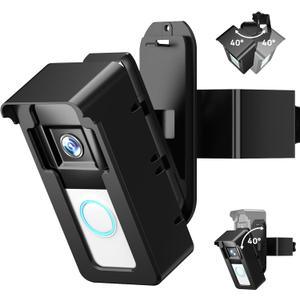 Video Doorbell Mount for Ring/Blink, NBBX 2025 Upgrade Doorbell Camera Mount with Triple-Direction Adjustment Design, No Drill Angle Holder Accessories for Home Apartment (Black)