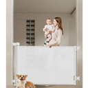 Upgraded 71" Retractable Baby Gates with Reinforced Strip Design to Prevent Crawling Through, 34" Tall Retractable Dog Gate, 6 FT Retractable Gates for Stairs, Doorways, Hallways