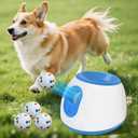 Automatic Ball Launcher for Dogs - 2025 Upgraded Thrower Machine with 3 Launching Distance(10/20/30FT) 3 ETPU Tennis Balls, Interactive Dog Ball Thrower Mental Stimulation Training Dog Toys