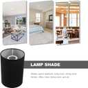 Cabilock E27 Round Decorative Lampshade for Table and Floor Lamps 5.51X5.51X7.87 Inch Linen Fabric Lamp Cover with Simple Design for Bedroom Living Room Office