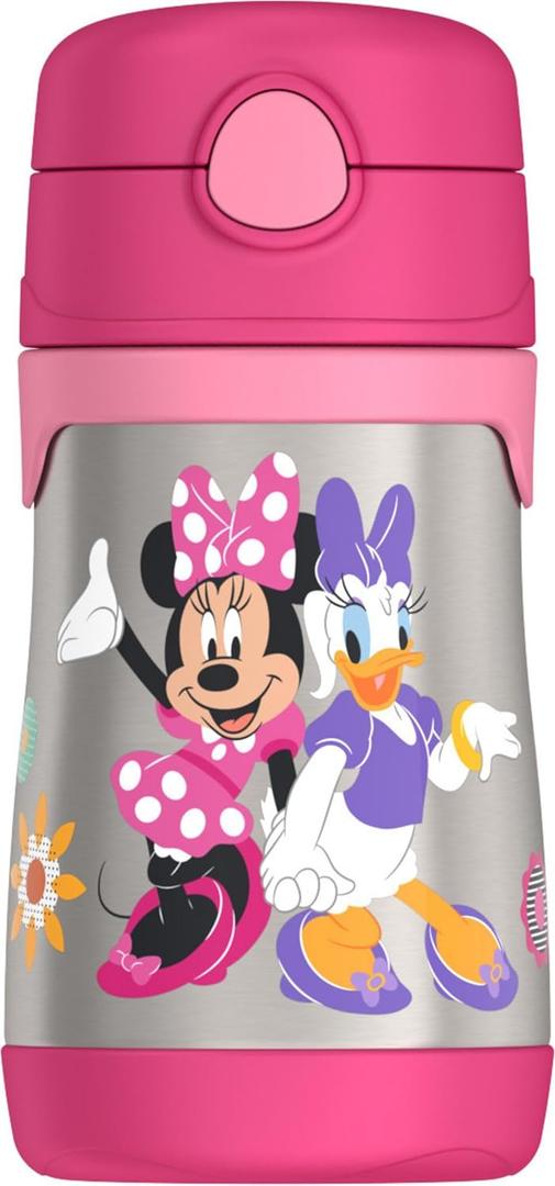 THERMOS Vacuum Insulated Stainless Steel 10oz Straw Bottle, MINNIE MOUSE