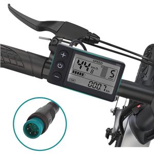 ONLY UART 2 PROTOCOLS Ebike LCD Display Meter, IP65 Waterproof Bicycle Computer, Motorized Bike Parts, for Outdoor Cycling and Fitness Multi Function, for 22.2mm 0.9in Handlebars