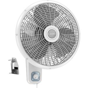 Lasko 16" 3-Speed Oscillating Wall Mount Fan for Indoor Use, M16900, Light Grey