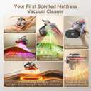 uwant Mattress Vacuum Cleaner 700W 20Kpa, Triple Deep Cleaning Bed Vacuum Cleaner, Bed Cleaner with Aromatherapy Purification, Triple Heating System HEPA Filter&Ultrasonic Mattress Vacuum Set of 1