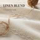 Boho Light Filtering Curtains 2 Panels 84 Inch for Living Room Bedroom, Beige Linen Texture Farmhouse Curtains with Tassels and Cotton Embroidery Vintage Rustic Western Rod Pocket