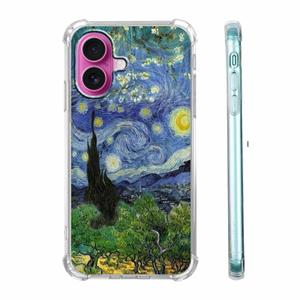 AOSSXIN Van Gogh Paintings Case for iPhone 16 Plus,Van Gogh Artworks Collage,Trendy Cool Shockproof TPU Bumper Case for iPhone 16 Plus