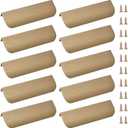 MOROBOR Finger Edge Pull, 9 PCS Concealed Rounded Edge Drawer Handles, Aluminum Alloy Invisible Wardrobe Handles for Cabinet Hardware Drawer, 120 mm/Bronze