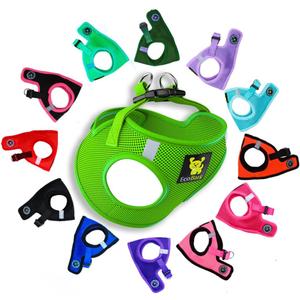 EcoBark Step in Dog Harness - Eco-Friendly Teacup Dog Harnesses for XXS, XS, and Small Dogs - Reflective and Adjustable Mini Body Halter Vest -Tiny Soft Mesh Toy Breed Harness (Green, XXXS) (XXXS- 2 to 3 lbs- Chest up to 10 in (Pack of 1))