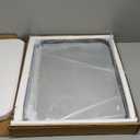 DENRICK Black 16"*20"Bathroom Mirror for Wall, Wall Mounted Square Metal Mirror (Horizontal/Vertical)
