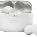 JBL Vibe Beam - True Wireless JBL Deep Bass Sound Earbuds, Bluetooth 5.2, Water & Dust Resistant, Hands-free call with VoiceAware, Up to 32 hours of battery life (White)