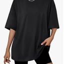 Trendy Queen Womens Oversized Summer T Shirts Fashion Workout Plus Size Tops Short Sleeve Beach Vacation Gym Clothes 2025 (Medium)