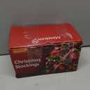 Personalized Christmas Stockings - 18 Inches Hanging Stockings with DIY Snowman Name Tags, 6 Pack Large Size Knitted Stockings for Mantels, Christmas Tree Family Holiday Decor, Red Green White