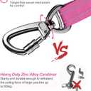 AUBELL Dog Seat Belt for Car,Updated 3-in-1 Adjustable Reflective Bungee Heavy Duty Dog Car Harness Tether with Clip Hook Latch & Buckle,Swivel Zinc Alloy Carabiner,Hotpink