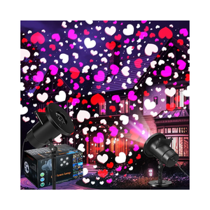 Valentine Projector Light with 1 Film Slides LED Holiday Projector Lights Outdoor Reflectors Waterproof Landscape Decorative Rotation Lighting Movement Projection Lamp for Party