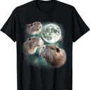 Three Beavers Moon | Funny 3 Rodents Howling at Moon Parody T-Shirt size: S