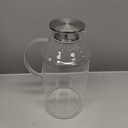 1 Gallon thickened Glass Pitcher with Lid and Spout, Borosilicate Glass Carafe for Hot/Cold Drink, Water Pitchers for Fridge, Extra Large Jug with Handle for Iced Tea, Coffee,Juice,Homemade Beverage